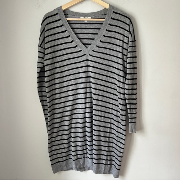 Madewell Pullover Sweater V Neck Stripes Womens Size Small - Picture 1 of 7